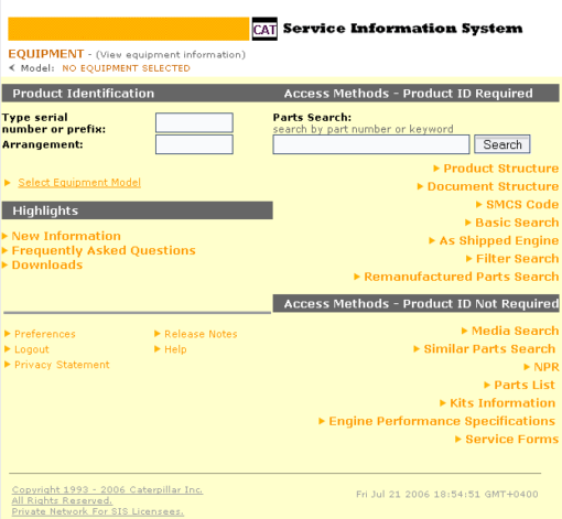 CAT Service Information System